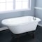 Aqua Eden Clawfoot Bathtubs, 48 L, 30.18 W, White/Oil Rubbed Bronze, Cast Iron VCT3D483018NT5 - alternate 4